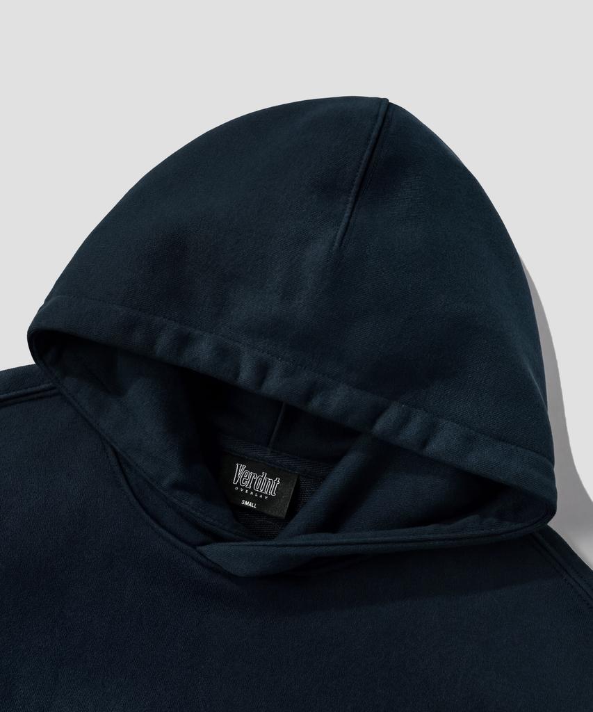 Oversized Basic Logo Hoodie [Navy]