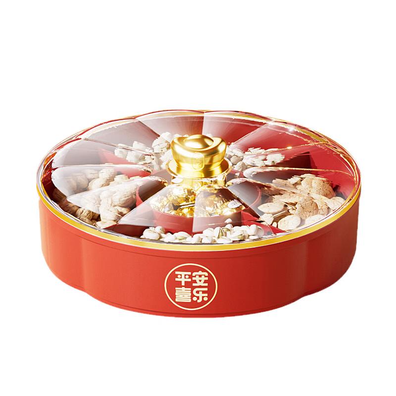 New Year Festive Round Snack & Candy Plate