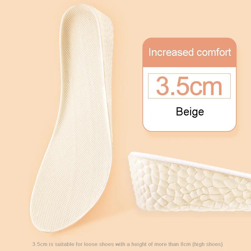 Boost Shock Absorption Sports Shoes Insole for Feet Height Increase Insoles Men Women 1.5cm/2.5cm/3.5cm Growing Shoe Pads 1Pair