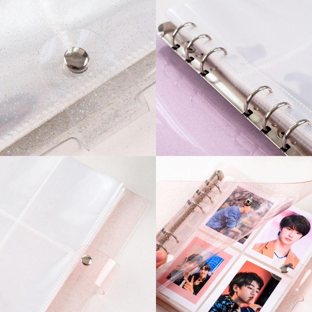 Transparent Sparkling Large Capacity 6hole Album With Pp Cover For Gift Giving And Collecting