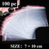 100 Pcs/Pack Small Zip Lock Plastic Bags, Reclosable Transparent Bag, Shoe Bag Vacuum Storage Bag, Poly Clear Bags Thickness 0.05mm