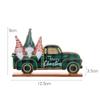 Christmas Decorations Wooden Car Lattice Style Pick-up Truck Desktop Decorations Christmas Wooden Decorations