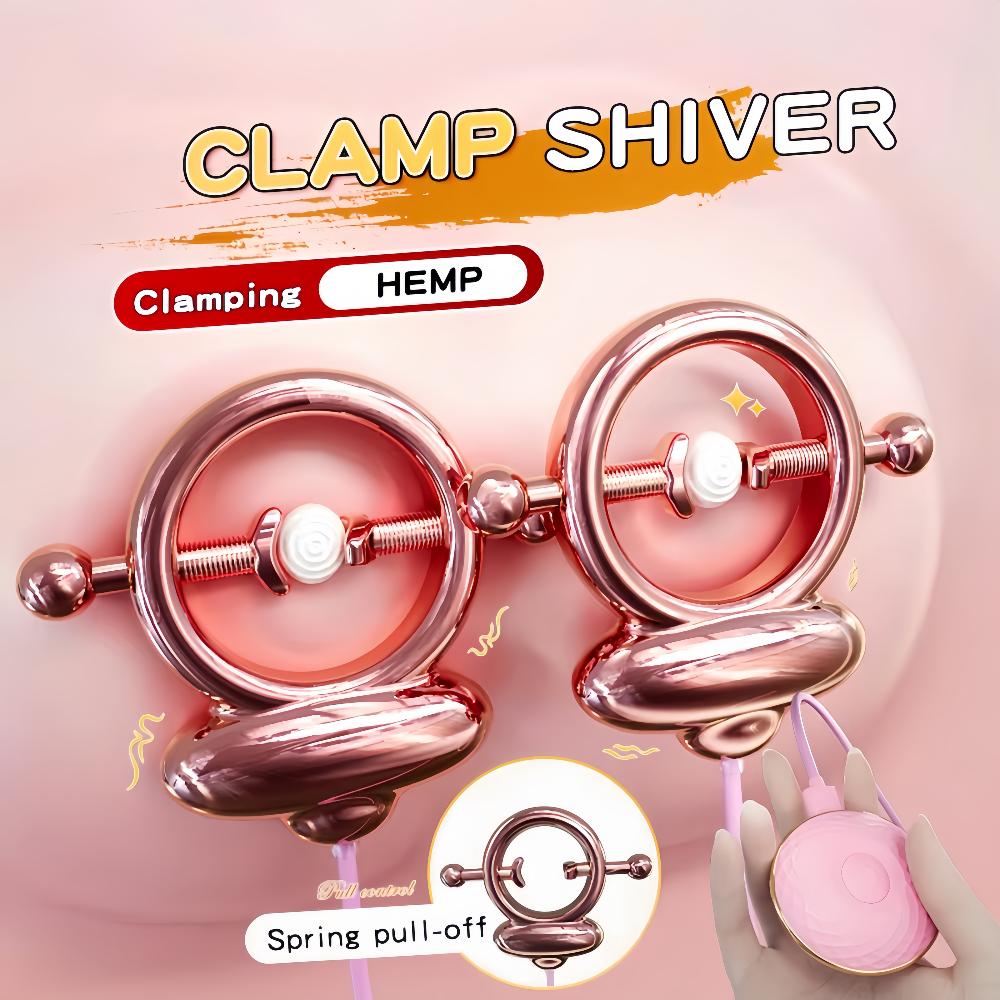 Adjustable Nipple Clamp Vibrator Couples Nipple Teasing Toy Nipple Massager 15 Modes Stimulation Orgasm Adult Toy SM Game