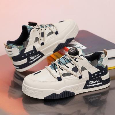 Summer Rotating Button Elastic Band Foot Cover Men'S Casual Board Shoes Thick Sole Heightening Sports Men'S Shoes