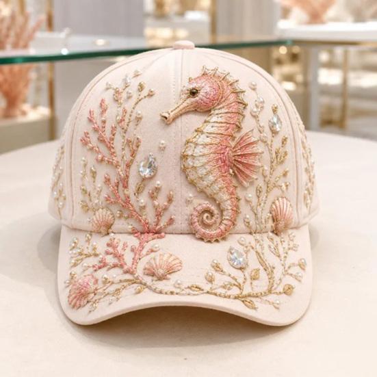 Turtle Whale Jellyfish Pattern Cap Ocean Creatures Baseball Cap, Adjustable Sun Hat with Sea Back Buckle Animal Patterns, Trucker for Men And