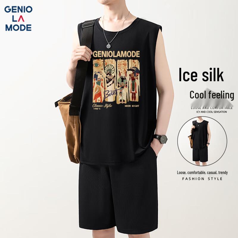 GENIOLAMODE Men s Ice Silk Cooling Sport Tank Top L