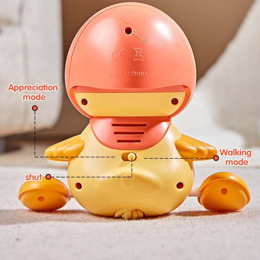 Baby Music Toy Duck Baby Belly Time Toys 12 Months Newborn Development Crawling Toy Glowing Walking Singing Toys 3-4 Years Old