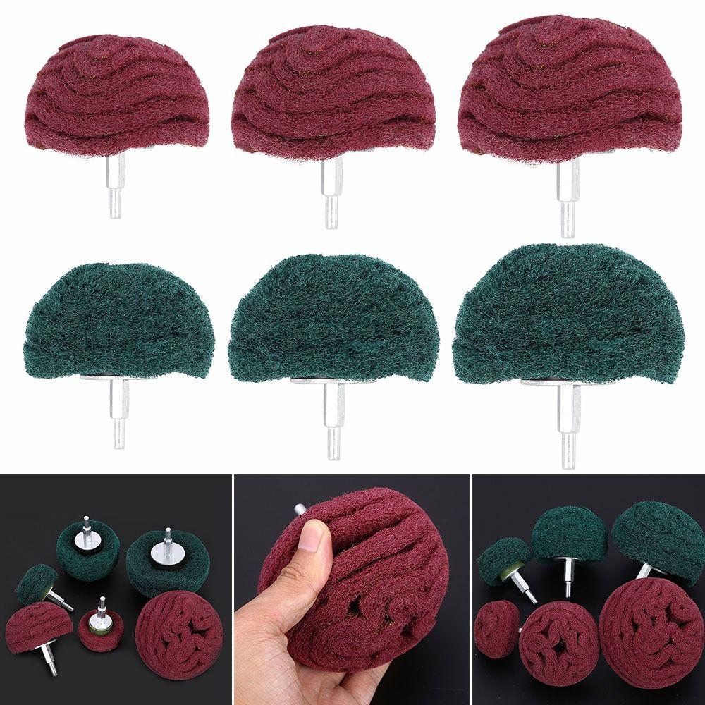 

6mm Shank Sanding Accessories Buffing Abrasive Mushroom Polishing Wheel Scouring Pad Grinding Head