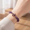 Healing Crystals Bracelet With Irregular Gemstones Beads Butterfly Decoration Adjustable Jewelry For Relaxation