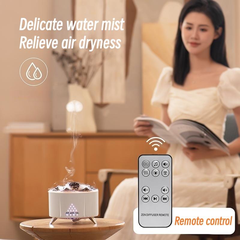 Remote Control Essential Oil Diffuser Aroma Air Humidifier Bluetooth Music Player Simulate Flame Ultrasonic Fragrance Difusor