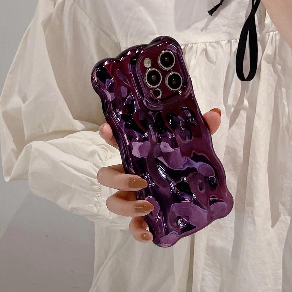 3D Bubble Wave Pattern Phone Case For iPhone 15 14 13 12 11 Pro Max 14promax 14pro Soft Shockproof Back Cover