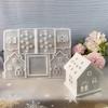 Flexible Sturdy Silicone Epoxy Resin Castes Mold Christmas House Shaped Molds Accessory for Craft and Home Decoration