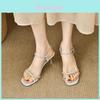 Roman Sandals For Women Waterdiamond Buckle Pu Summer Fashion Footwear