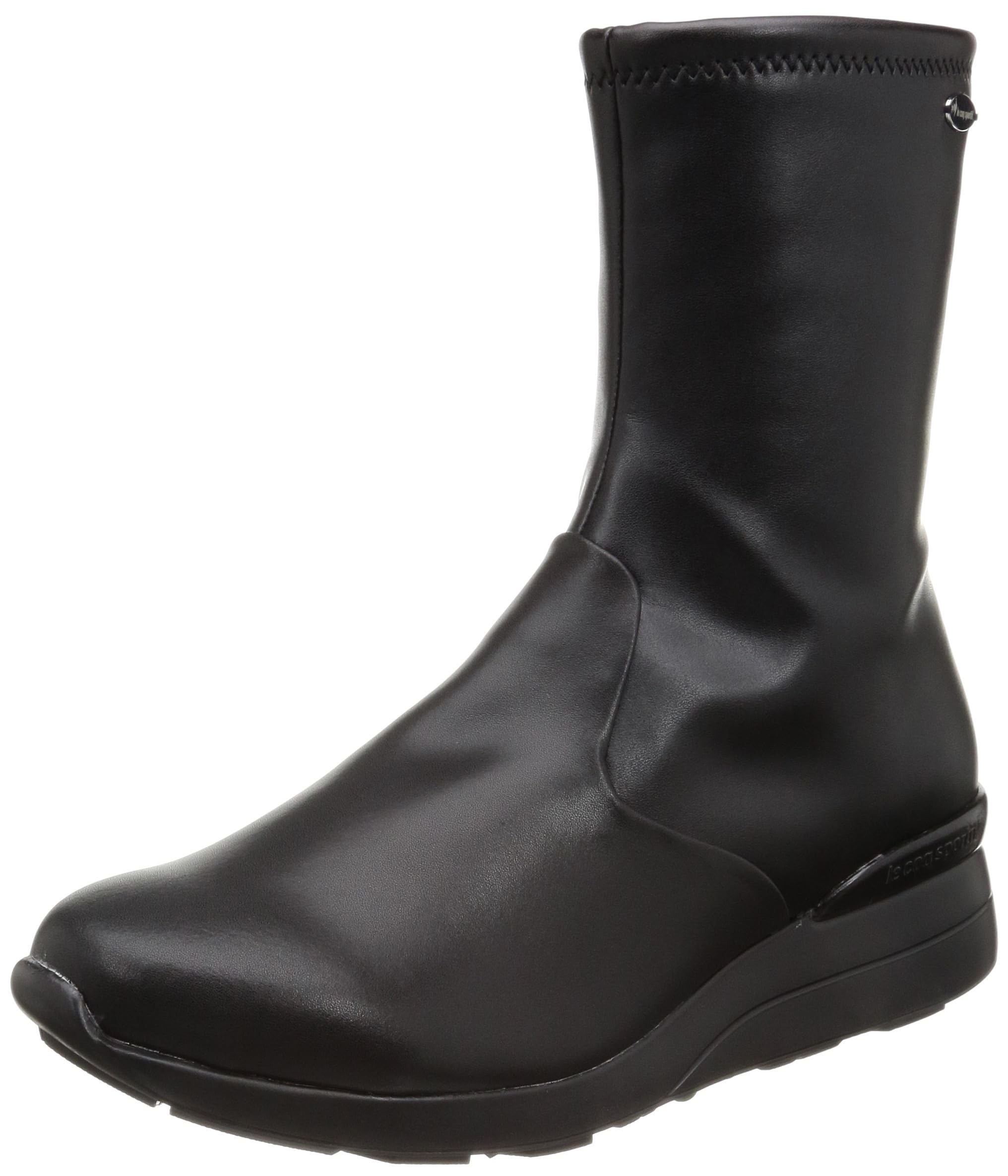 Le Coq Sportif Angie LG Winter Long Winter Rain Heat Black Size cm Boots, Boots, Non-Slip, Boots, Waterproof, Heat-Generating, Storage, Deodorizing,