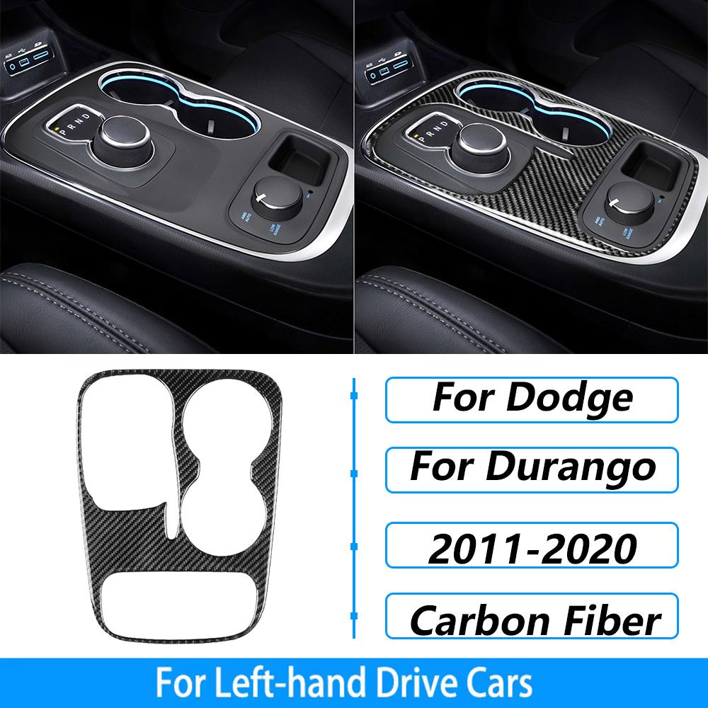 For Dodge Durango 2011-2020 Carbon Fiber Center Console Gear Shift Air Outlet AC CD Window Lift Trim Set Car Accessories Sticker