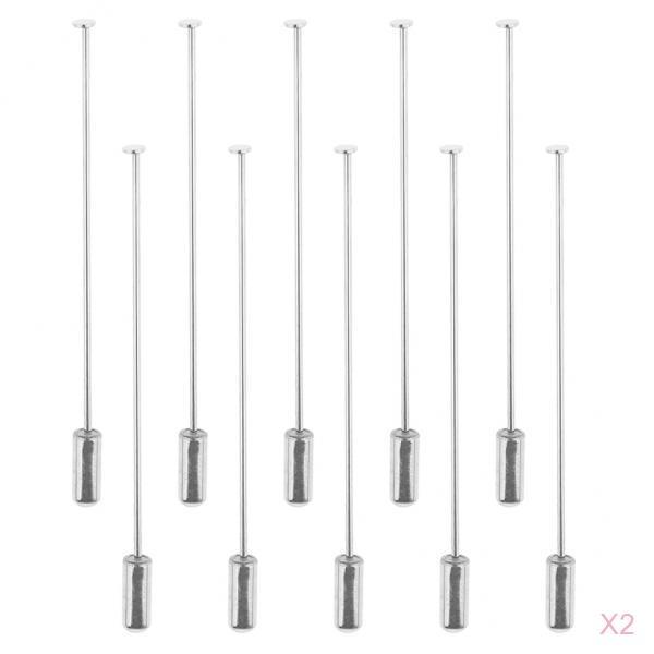 20 Pieces Copper Silver Long Pin DIY Scarf Collar Lapel Find