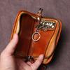 NZPJ Men's Leather Key Bag, The First LayerOf Cowhide, Ladies' Purse, Multi-functional Vintage Vegetable Tanned Leather ID Bag.