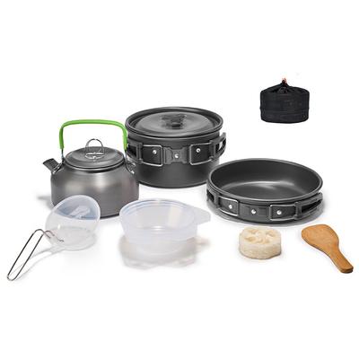 Camping Wandern Kochgeschirr Set Outdoor Tragbare Picknick Kochgeschirr Kit Alumina Topf Braten Pfanne Set Reise