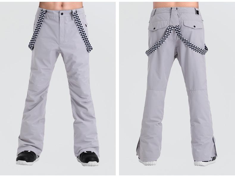 Men's Windproof Waterproof Ski Bib Pants - Thick, Warm, for Outdoor Sports