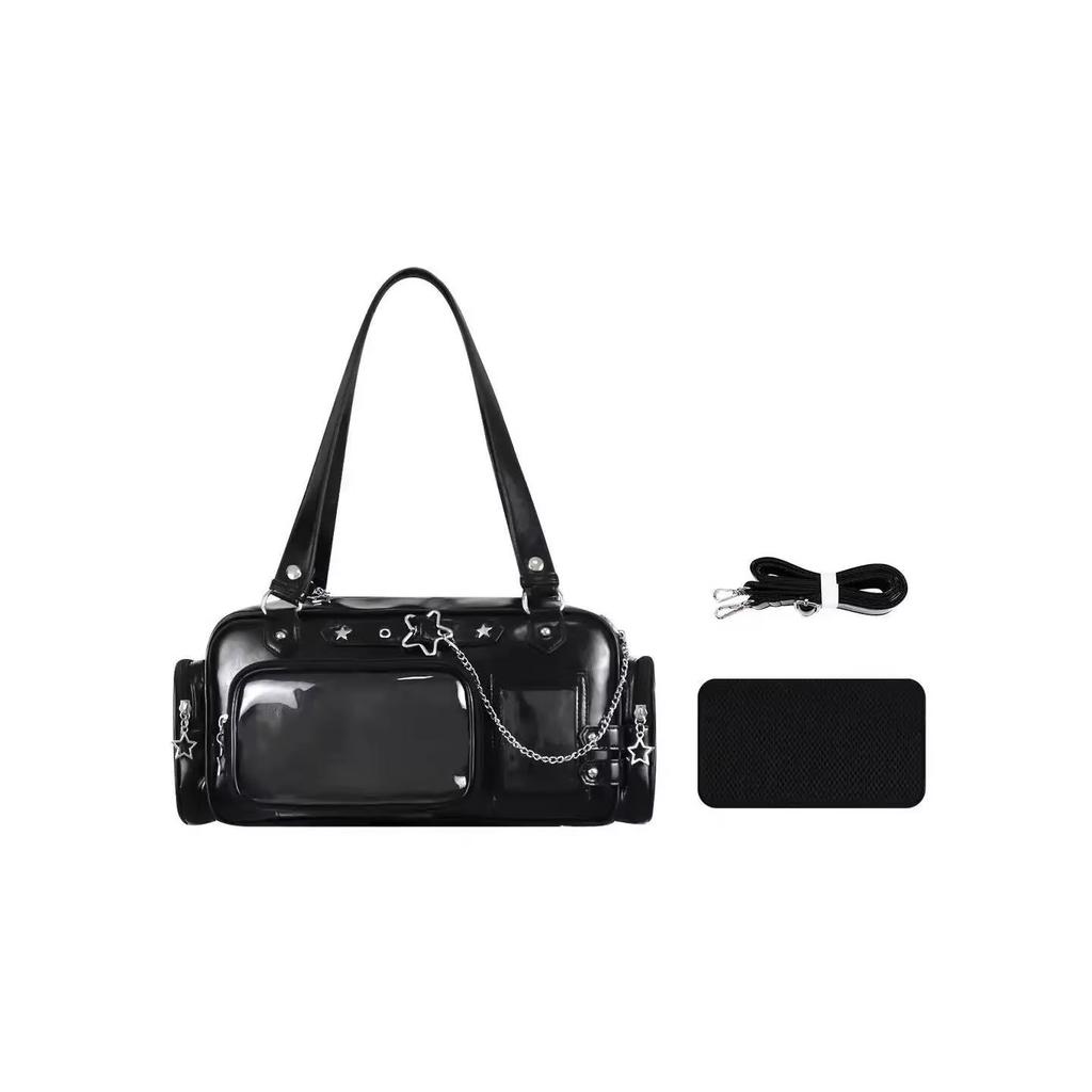 New Y2k Star Chain Ita Bag Cute Girl Comic Exhibition Transparent Shoulder Bag Large Capacity Crossbody Bag DIY Display Handbags