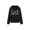 EA7 SS22 Cotton Logo Hoodie Men Hoodies Black 3LPM45-PJFGZ-1200