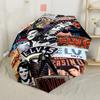 Elvis Presley's Iconic Smile Outdoor Automatic Umbrella Compact 8-Rib Lightweight Foldable Design Perfect for Outdoor Adventures