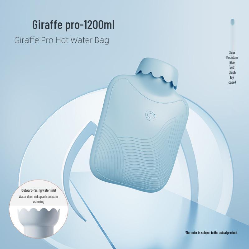 Thickened Cute Plush Hot Water Bottle - Old-Fashioned, Explosion-Proof Design for Warm Feet, Bed Heating, and Hot Compress Therapy