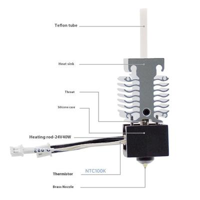 1Set Ender 3 V3 SE Hotend Nozzle Kit Efficient Heating Cooling Dissipate Heat Stainless Steel Throat 3D Printer Accessories