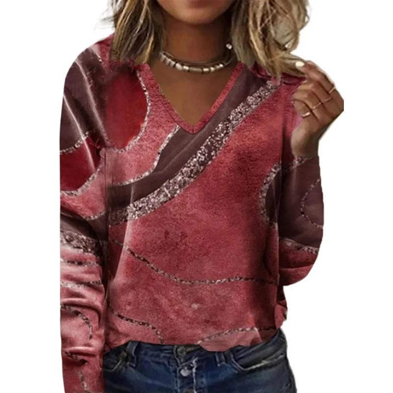 Women's Long Sleeved V-neck