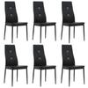 Day and Night - Day and Night Dining Chairs 6 Units Black Synthetic Leather