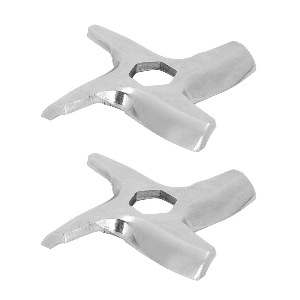 2PCS Meat Grinder Cutting Blades Stainless Steel Universal Electric Meat Grinder Blades Replacement