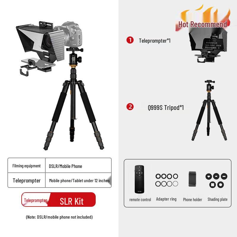Zhi Jie T14 Portable Folding Teleprompter for DSLR, Smartphone, and Tablet