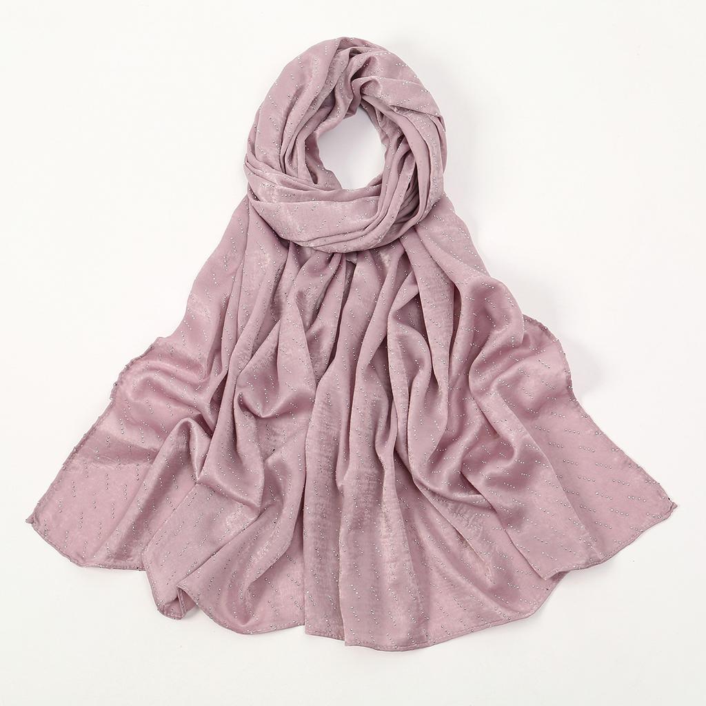 Rhinestone Velvet Satin Cotton Hijab Scarf Women Luxury Soft Plain Shawl For Women Muslim Hijabs Turban Femme Chic Ramadan