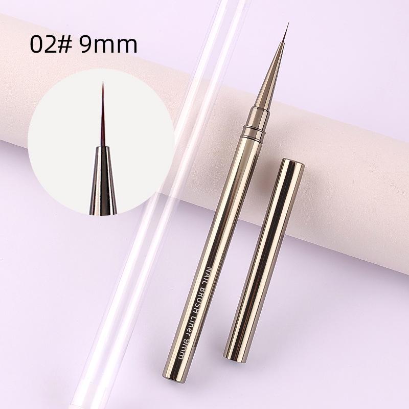 Nail Art Liner Pen Set: Ultra-Fine 9mm & 12mm for Detailed Painting and Outlining