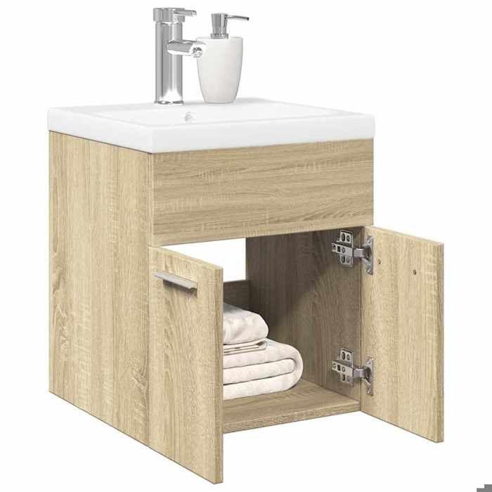 VidaXL Ensemble de meubles de salle de bain 2 pcs chêne sonoma 3324982