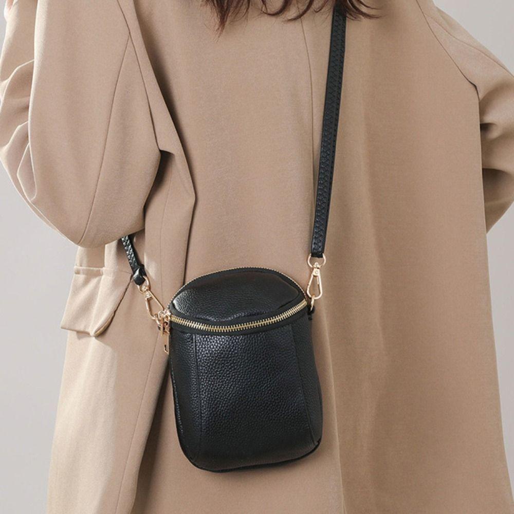 Měkká Mini Malá Crossbody Taška Lehká Kožená Taška přes Rameno Módní Taška na Mobilní Telefon Dámská