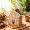 Christmas Gingerbread House Gift Box Small Christmas Candy Boxes for Cookies Chocolates Treats 3D House Shaped Paper Box for Holiday Party Favors