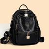 Woven Pattern Backpack Women's Multi-functional Large Capacity Backpack Travel Schoolbag For Students
