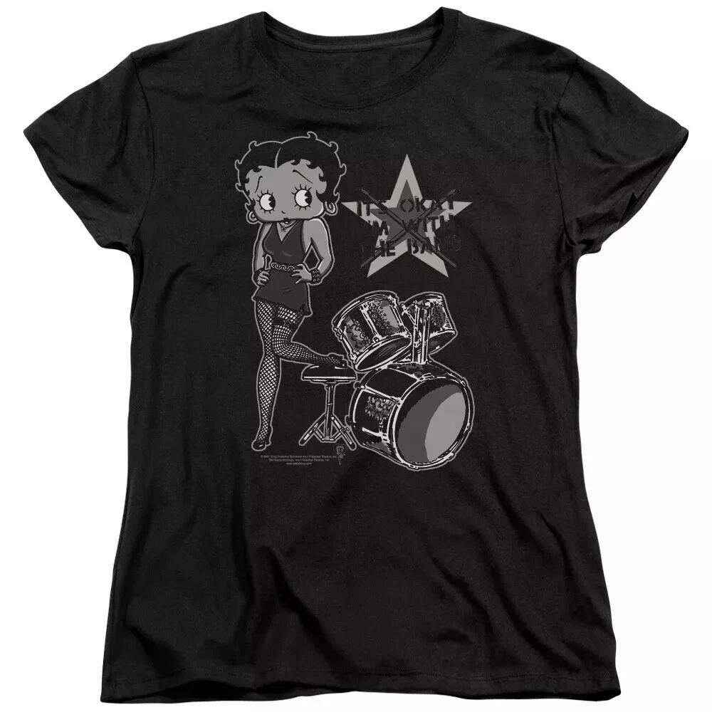 Betty Boop  With The Band  Women s T-Shirt 3XL