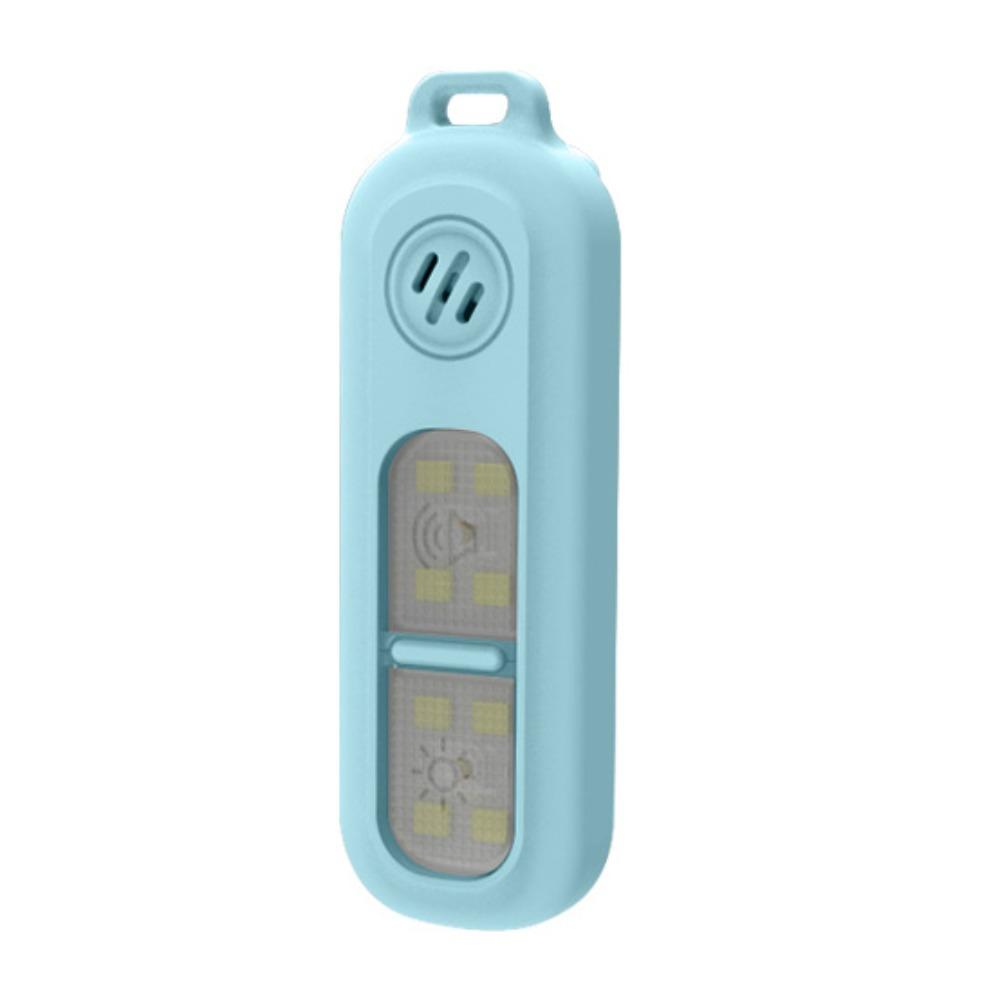 LED Light Safe Sound Personal Alarm with Back Clip Portable Alarm Keychain Children синий