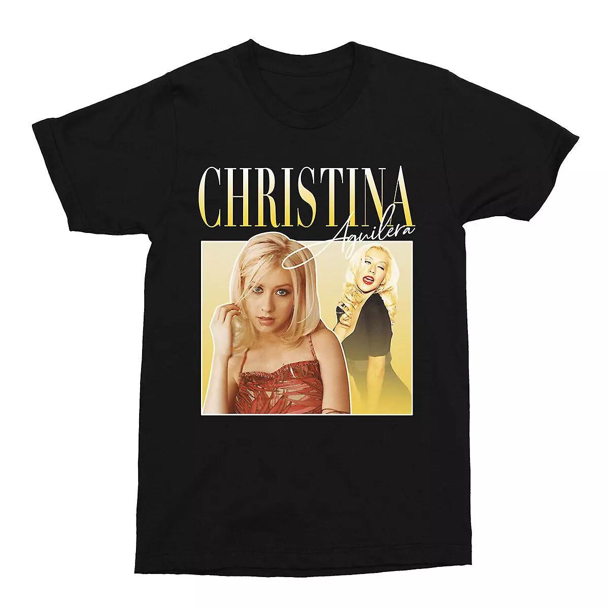 Wholesale Christina Aguilera Music For Lovers Black T-Shirt Cotton S-5XL.webp S разноцветный