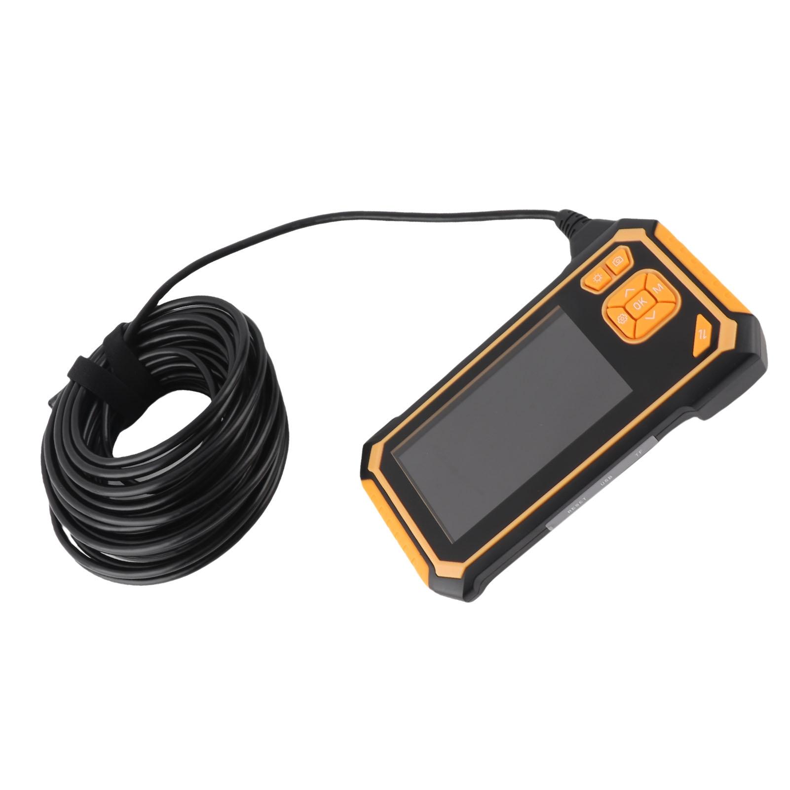 Endoscope Camera 8mm Dual Lens 1080P HD 4.3 Inch Color LCD Screen Borescope Inspection Camera with Light for