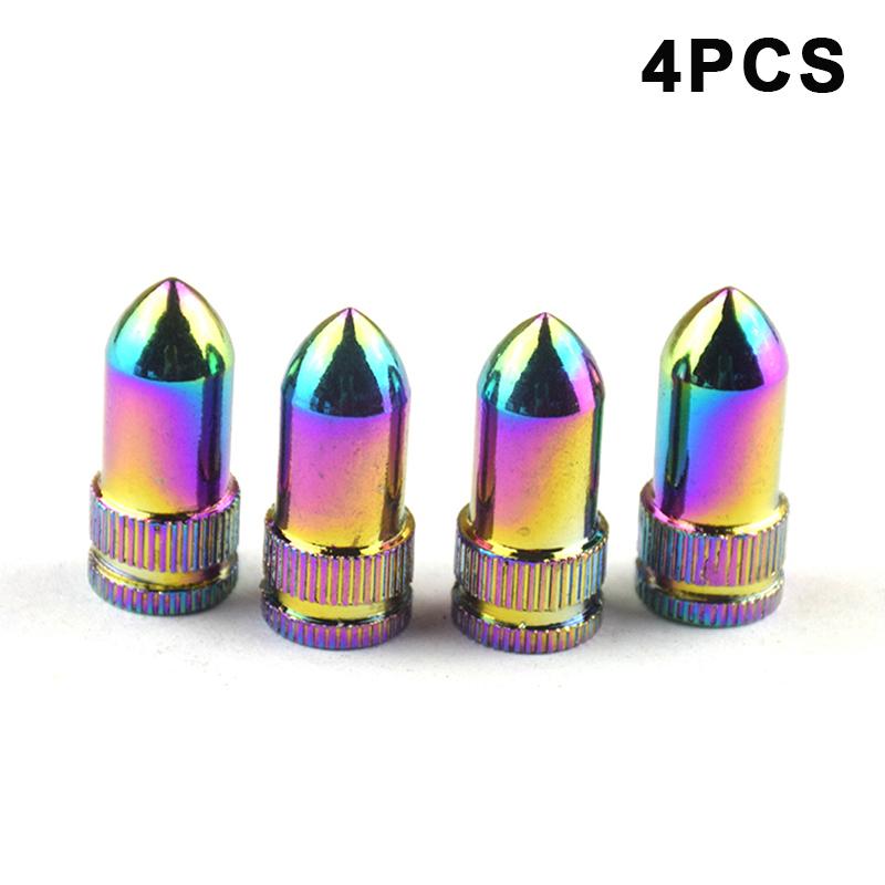 4/5PCS Tire Valve Stem Caps Anodized Aluminum Wheel Valve Covers Accessories Universal Cars SUVs Bikes Trucks And Motorcycles·
