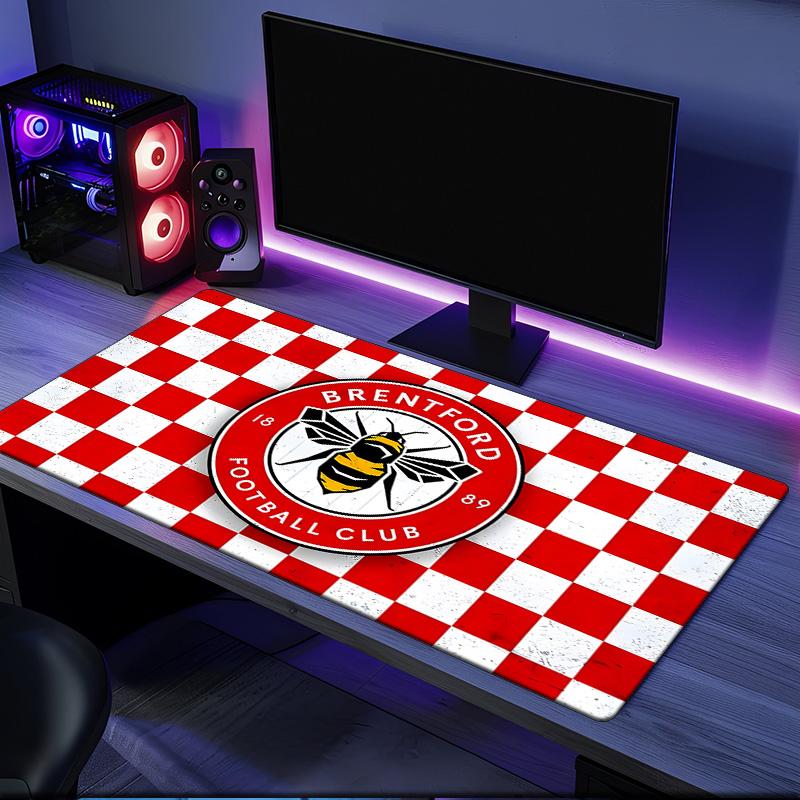 Brent-ford Football Club Crest Mouse Pad, Rubber Base, Mouse Pad for Gamers and Office Use, Gaming Desk , Easy To Clean Mat Christmas Fan Gifts
