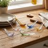 Colorful Crystal Glass Spoon Exquisite Serving Spoons Easy To Clean Condiment Spoons  Restaurant