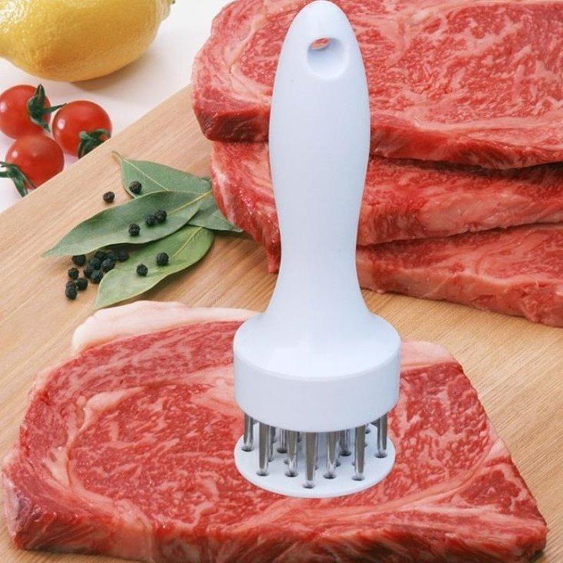 Professional Meat Tenderizer Stainless Steel Needles Non Slip Handle For Tenderizing Steak Pork Beef Faster Marinade Absorption