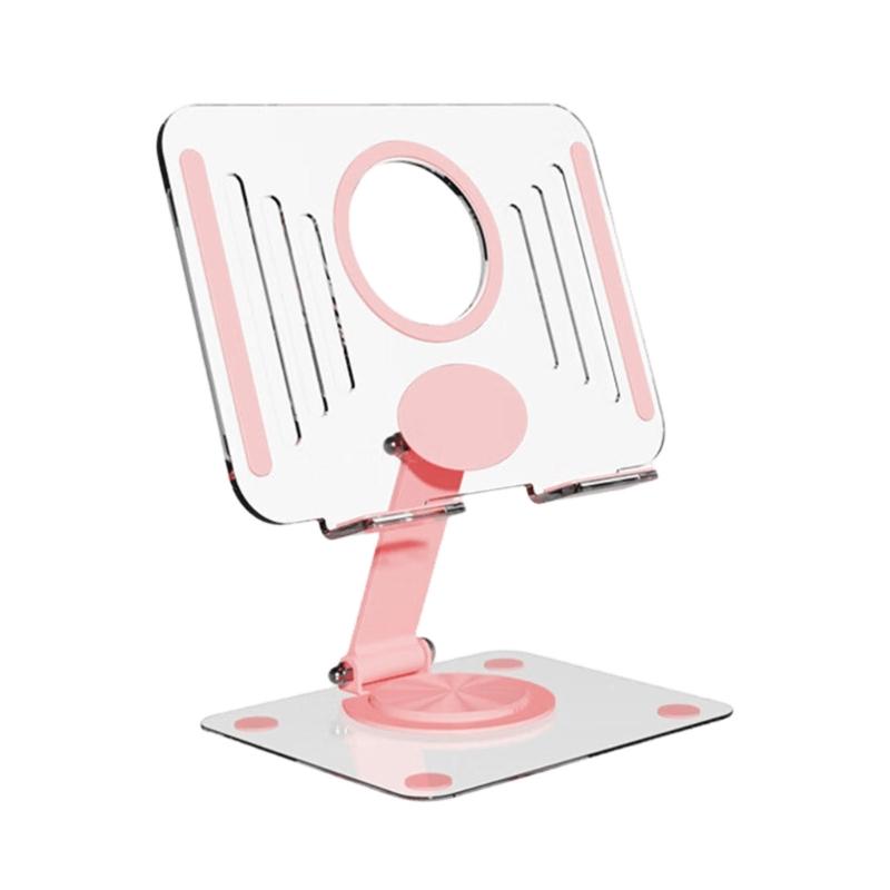Universal Acrylic Transparents Tablets Stand With 360 Degree Rotation And Foldable Design For 12.9Inch Devices