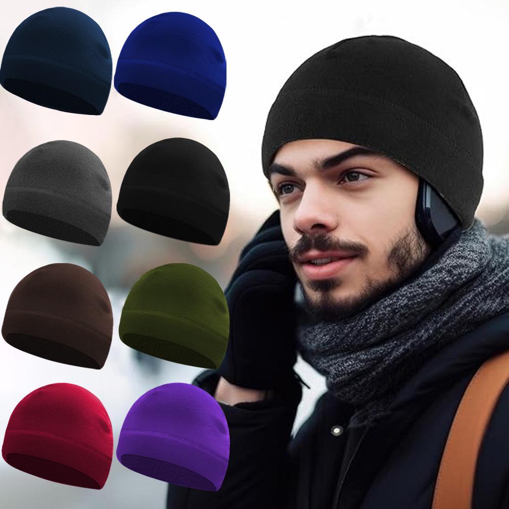 Windproof Velvet-Lined Winter Cycling Hat for Helmets
