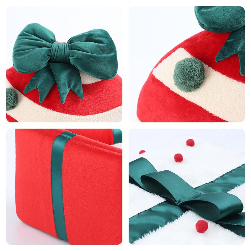 Weihnachtsbox Nest Winterwärme Hundenest Abnehmbar und Waschbar Katzennest Vollständig Geschlossenes Katzenhaus Villa Haustierbedarf