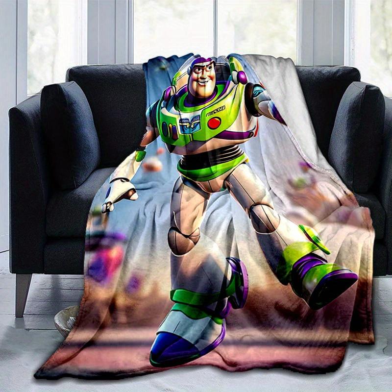 1pc, Cartoon Astronaut Blanket, Seasonal Universal, Home Decoration, Soft Flannel Throw Blanket, Cute Space Theme, Living Room, Travel, Camp